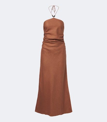 Robe midi Natalia en lin à perles - Faithfull - Modalova