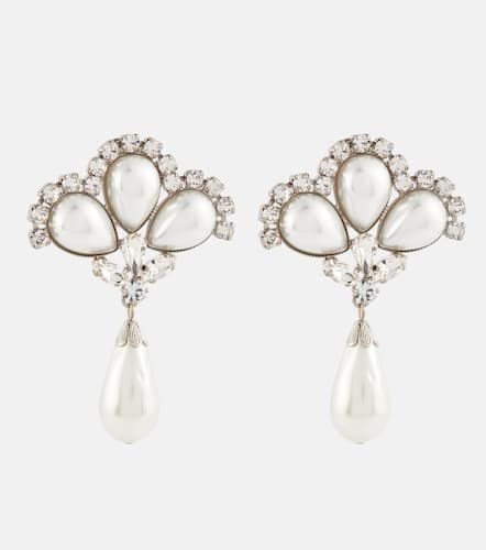 Boucles d’oreilles à cristaux et perles fantaisie - Alessandra Rich - Modalova