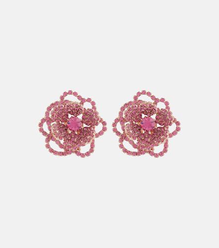 Boucles d’oreilles clip à fleurs et cristaux - Magda Butrym - Modalova