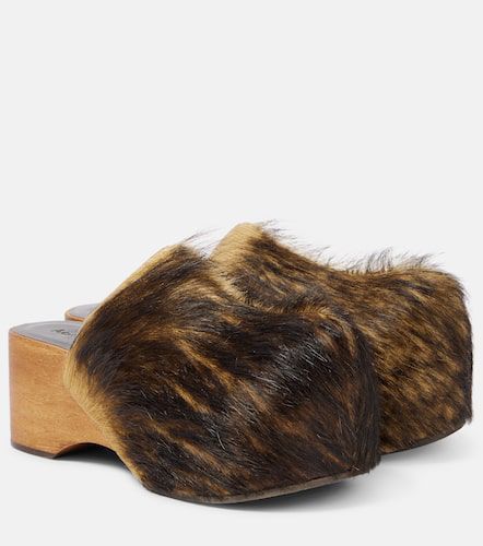 Mules en cuir façon poulain - Acne Studios - Modalova