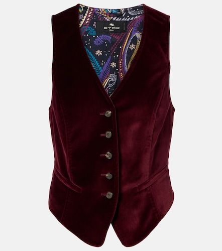 Etro Gilet de costume en velours - Etro - Modalova