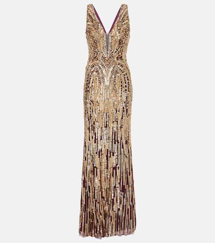 Robe longue Raquel en tulle à sequins - Jenny Packham - Modalova