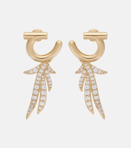 Boucles d'oreilles à ornements en cristal - Ferragamo - Modalova