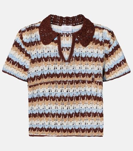 Polo rayé en crochet de coton - Anna Kosturova - Modalova