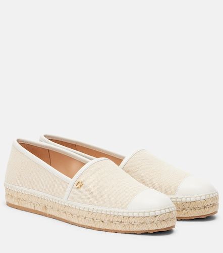 Espadrilles en toile à finitions en cuir - Gianvito Rossi - Modalova