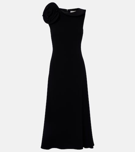 Robe midi en crêpe à appliqué floral - Roland Mouret - Modalova