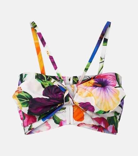 Brassière en coton à fleurs - Dolce&Gabbana - Modalova