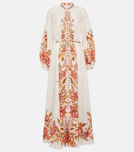 Robe longue Vacay Billow en lin à fleurs - Zimmermann - Modalova