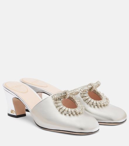 Mules Adamantine 60 en cuir métallisé - Valentino Garavani - Modalova