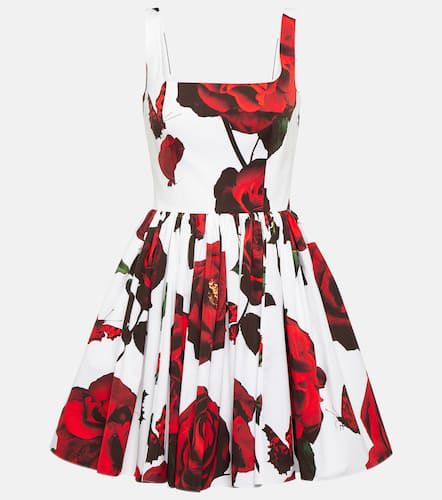 Robe en coton à fleurs - Alexander McQueen - Modalova