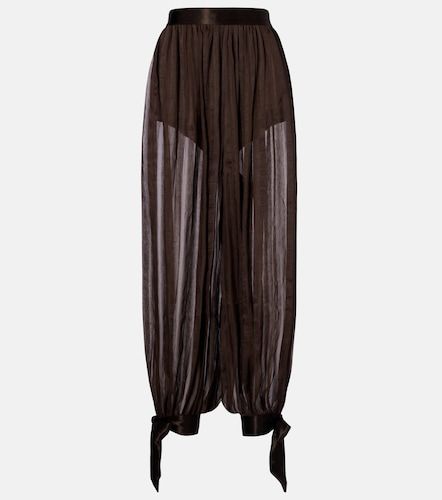 Pantalon ample en soie mélangée - Xu Zhi - Modalova