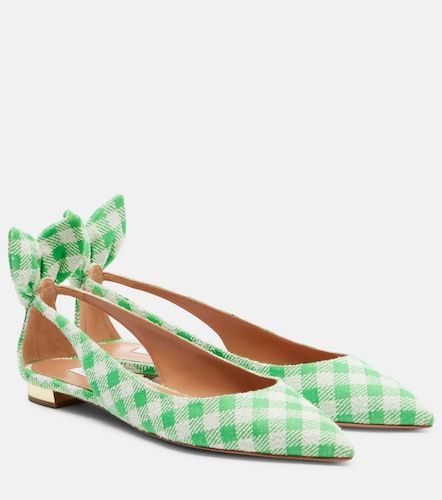 Ballerines Bow Tie à carreaux vichy - Aquazzura - Modalova