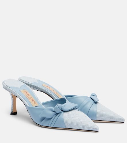 Mules Livi en cuir et toile - Jimmy Choo - Modalova