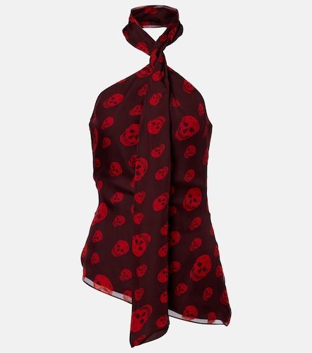 McQueen Top Skull en soie - McQueen - Modalova