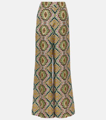 Pantalon ample en soie à imprimé - Etro - Modalova