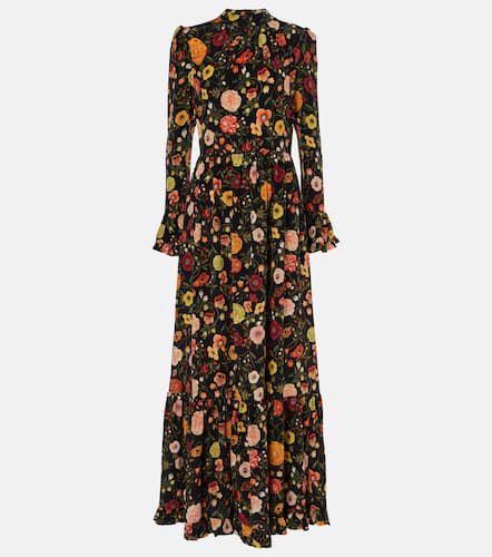 Robe longue Visconti en soie à fleurs - La DoubleJ - Modalova