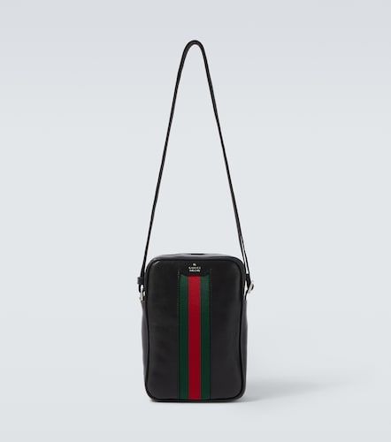 Sac à bandoulière Web Trademark Mini en cuir - Gucci - Modalova