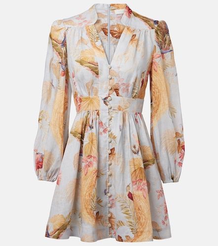 Robe Ascension en lin à fleurs - Zimmermann - Modalova