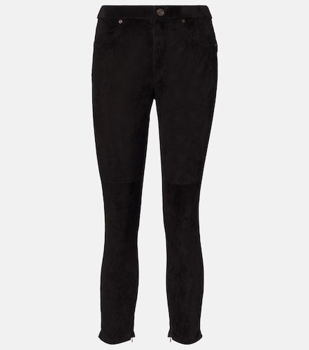 Pantalon slim Dorothea en daim - Isabel Marant - Modalova