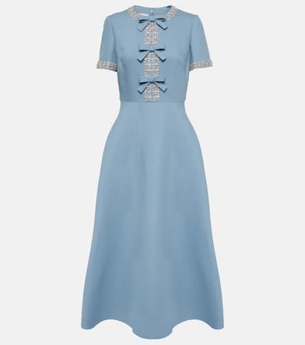 Robe midi en Crepe Couture à ornements - Valentino - Modalova