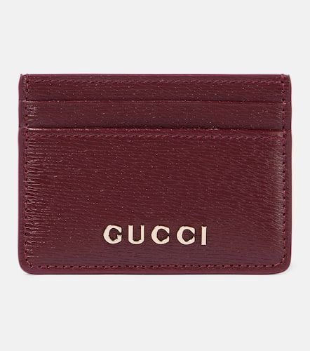 Porte-cartes Script en cuir - Gucci - Modalova