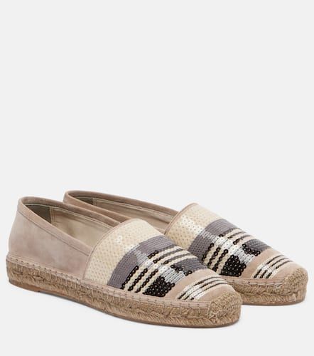 Espadrilles en daim  sequins - Brunello Cucinelli - Modalova