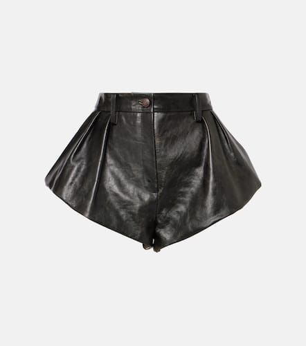 Short à taille haute en cuir - Magda Butrym - Modalova