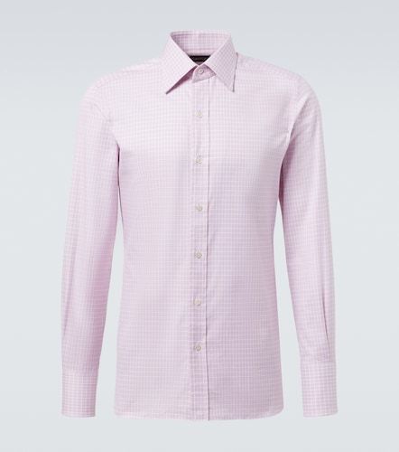 Chemise en popeline de coton à carreaux - Tom Ford - Modalova