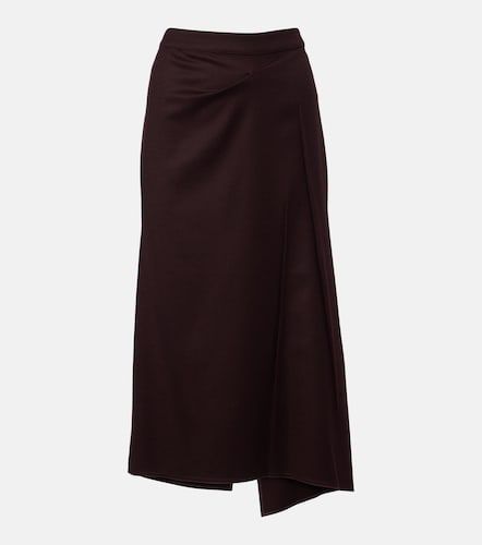 Jupe midi en laine vierge - Victoria Beckham - Modalova