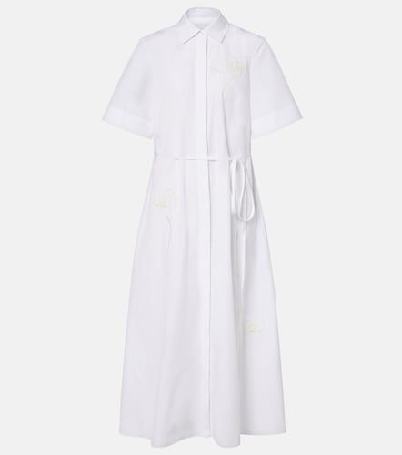 Robe chemise en coton à broderie - Erdem - Modalova