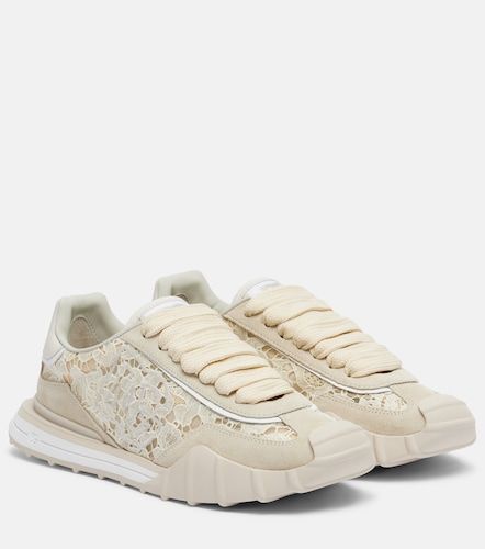 Baskets Runner en dentelle et daim - Dolce&Gabbana - Modalova
