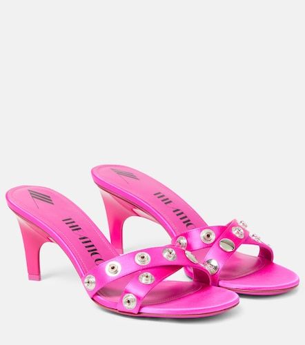 Mules Cosmo en satin à clous - The Attico - Modalova