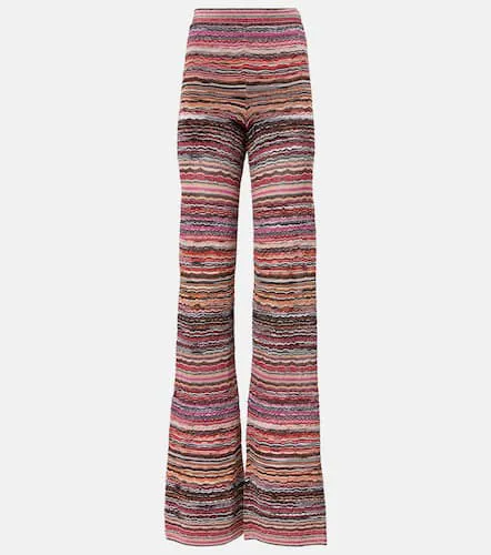 Pantalon évasé Zigzag rayé en lamé - Missoni - Modalova