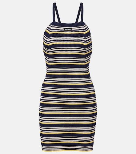 Robe rayée en coton mélangé - Miu Miu - Modalova