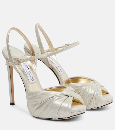 Sandales Elly 120 à plateau en daim - Jimmy Choo - Modalova