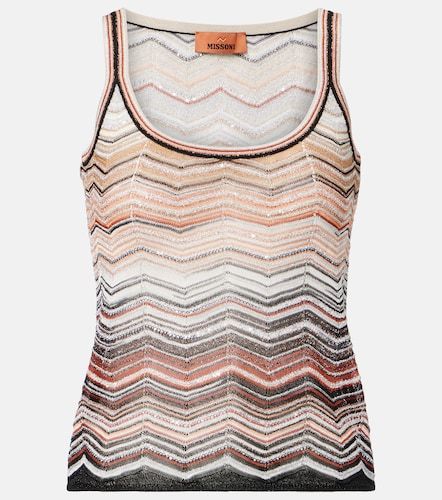 Top Zigzag en lamé à sequins - Missoni - Modalova