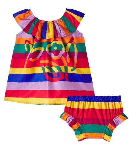 Fábula Bébé – Set robe et culotte bloomer rayé en coton - Fabula - Modalova