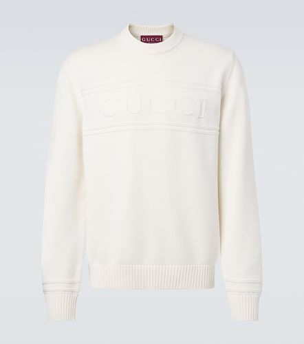 Pull en coton et laine à logo - Gucci - Modalova