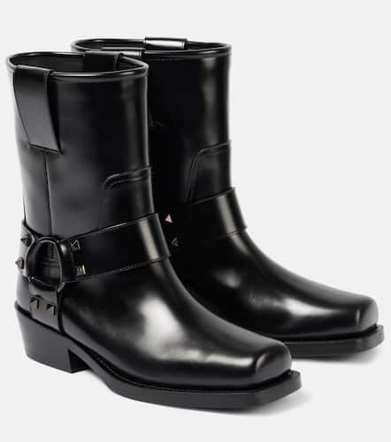 Bottines Rockstud en cuir - Valentino Garavani - Modalova