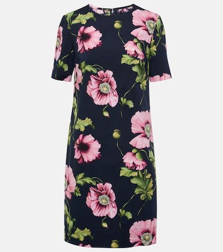 Robe en coton mélangé à imprimé floral - Oscar de la Renta - Modalova