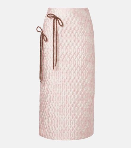 Jupe crayon matelassée à fleurs - Simone Rocha - Modalova