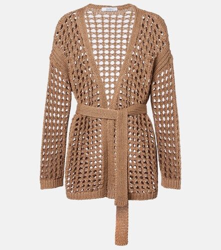 Cardigan portefeuille Gelo en coton à maille ajourée - Max Mara - Modalova