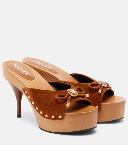 Versace Mules Opera Medusa en daim - Versace - Modalova