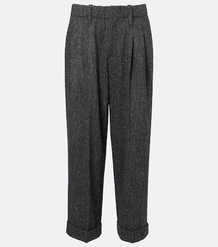 Pantalon fuselé en laine mélangée - Brunello Cucinelli - Modalova