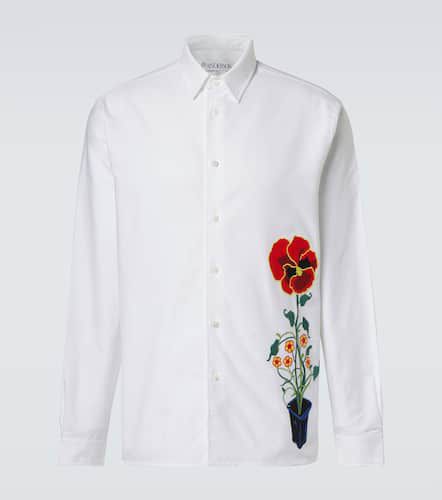 Chemise Oxford brodée en coton - JW Anderson - Modalova