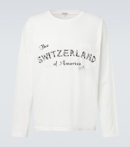 T-shirt Campground imprimé en coton - Bode - Modalova
