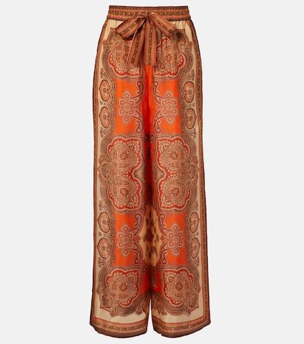 Pantalon palazzo Mahon en soie - Zimmermann - Modalova