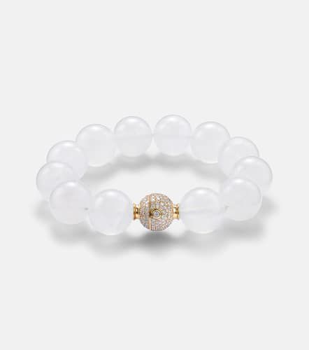 Bracelet Riviera Orb en or 18 ct, pierre de lune et diamants - Octavia Elizabeth - Modalova