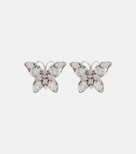 Boucles d'oreilles Fireworks Butterfly en or blanc 18 ct et diamants - Suzanne Kalan - Modalova