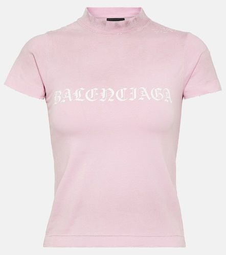 T-shirt cropped en jersey de coton - Balenciaga - Modalova